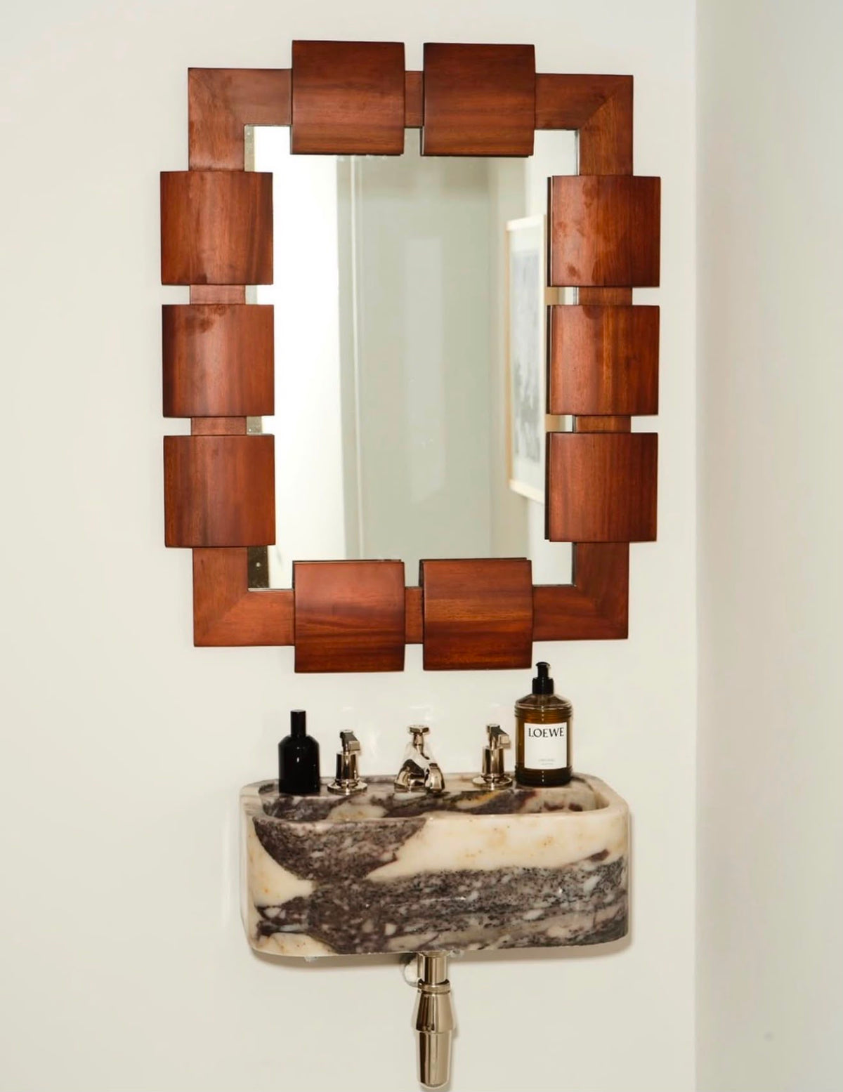 Mahogany mirror