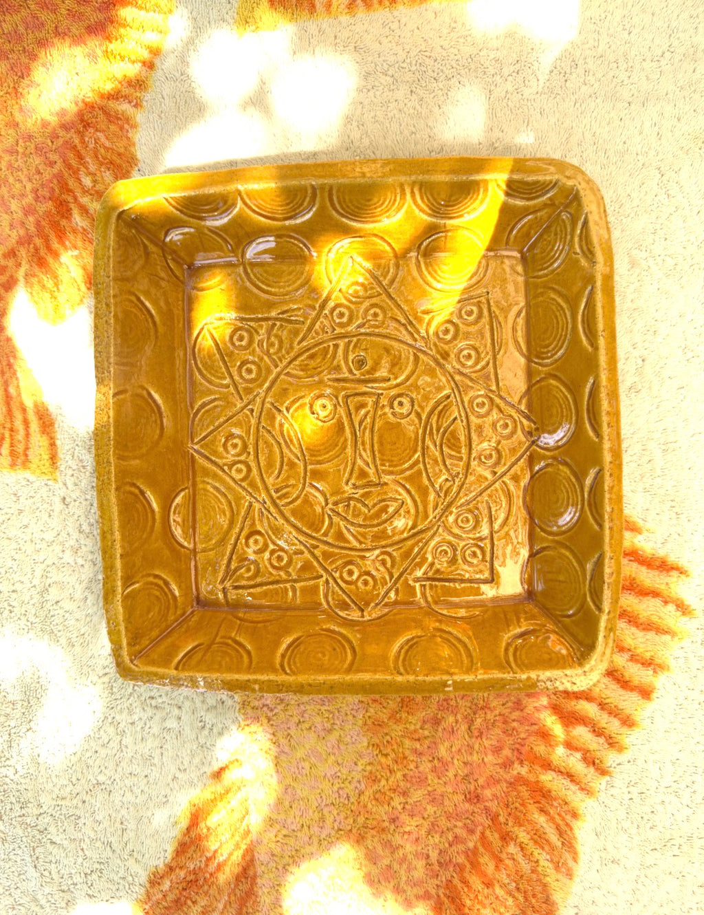 Julien Capron Tray Yellow with sun