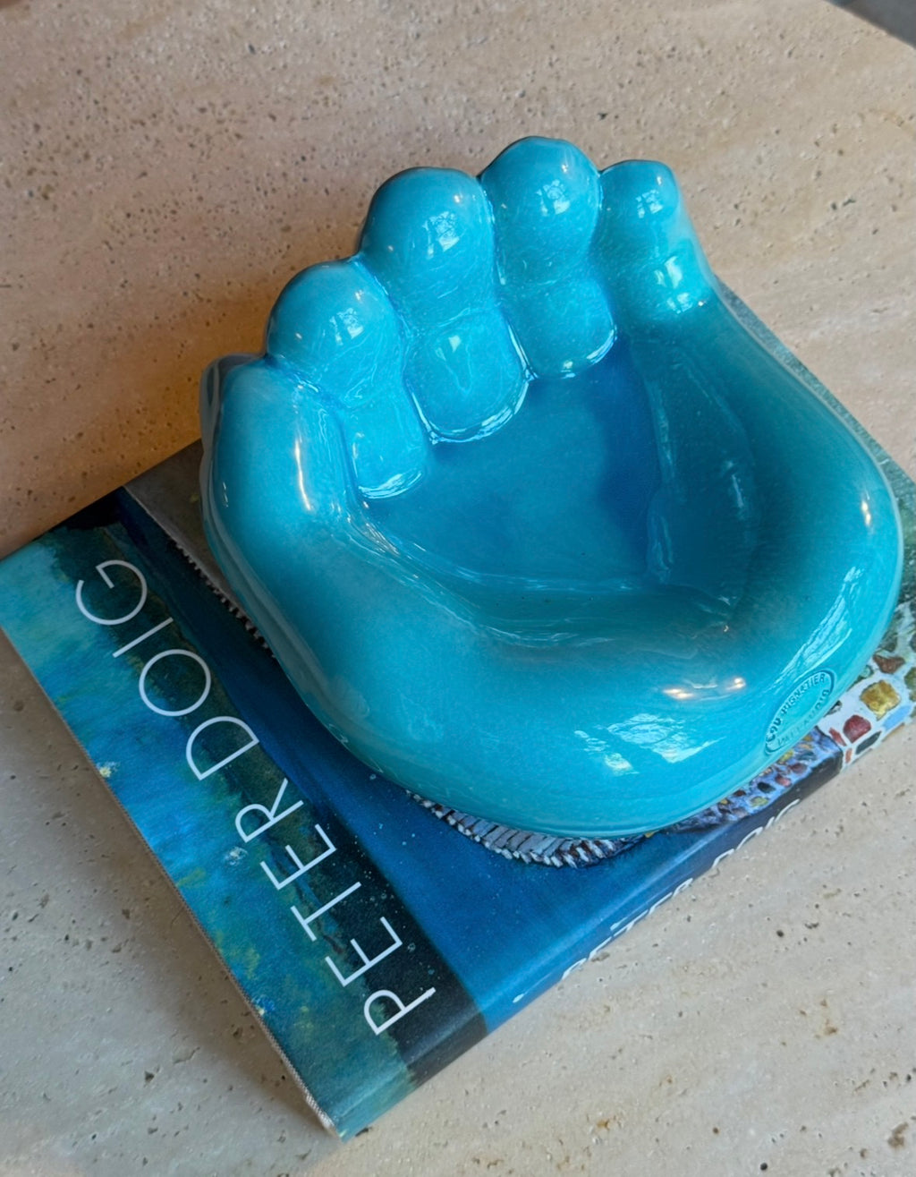 Ceramic hand France Aqua