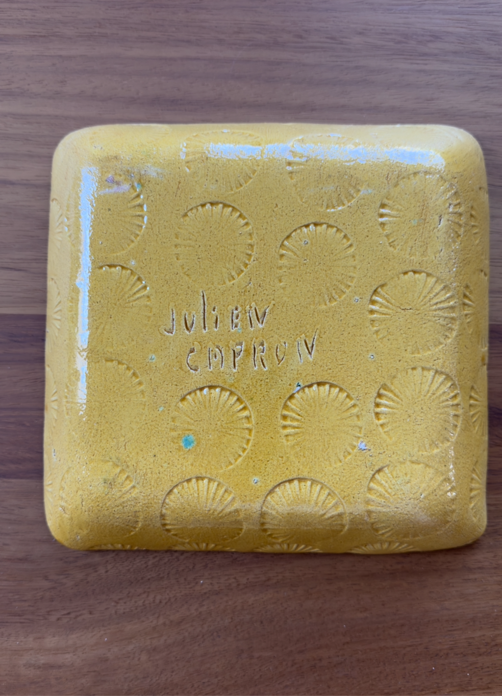 Julien Capron Tray Yellow with sun