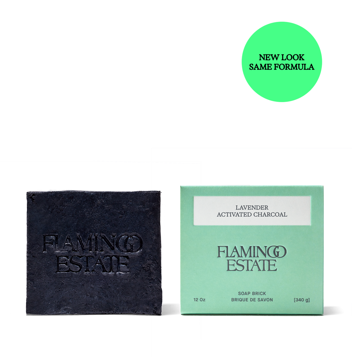 Flamingo Estate Lavender Activated Charcoal Soap Brick