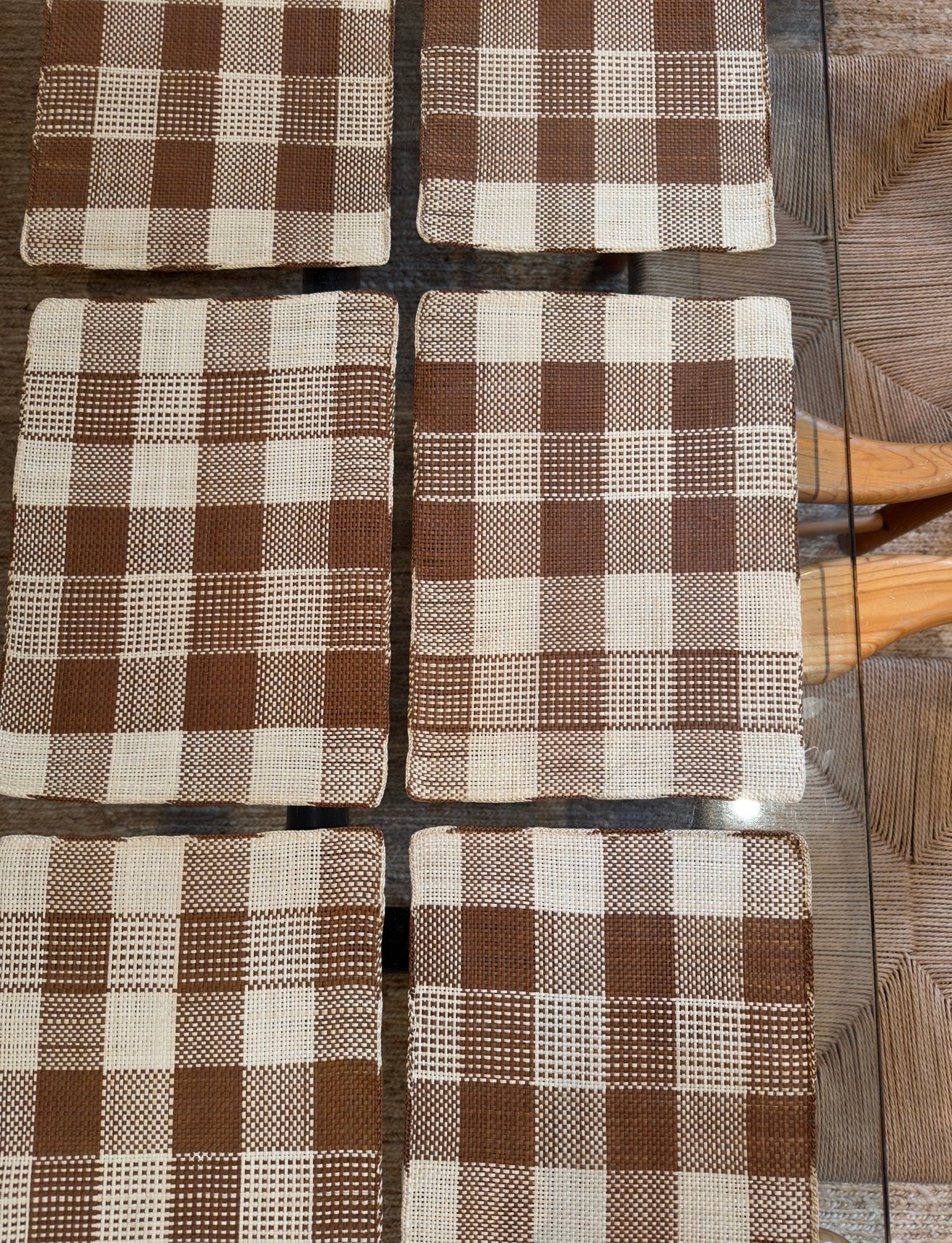 Guanabana Straw placemats set of 6 brown/natural