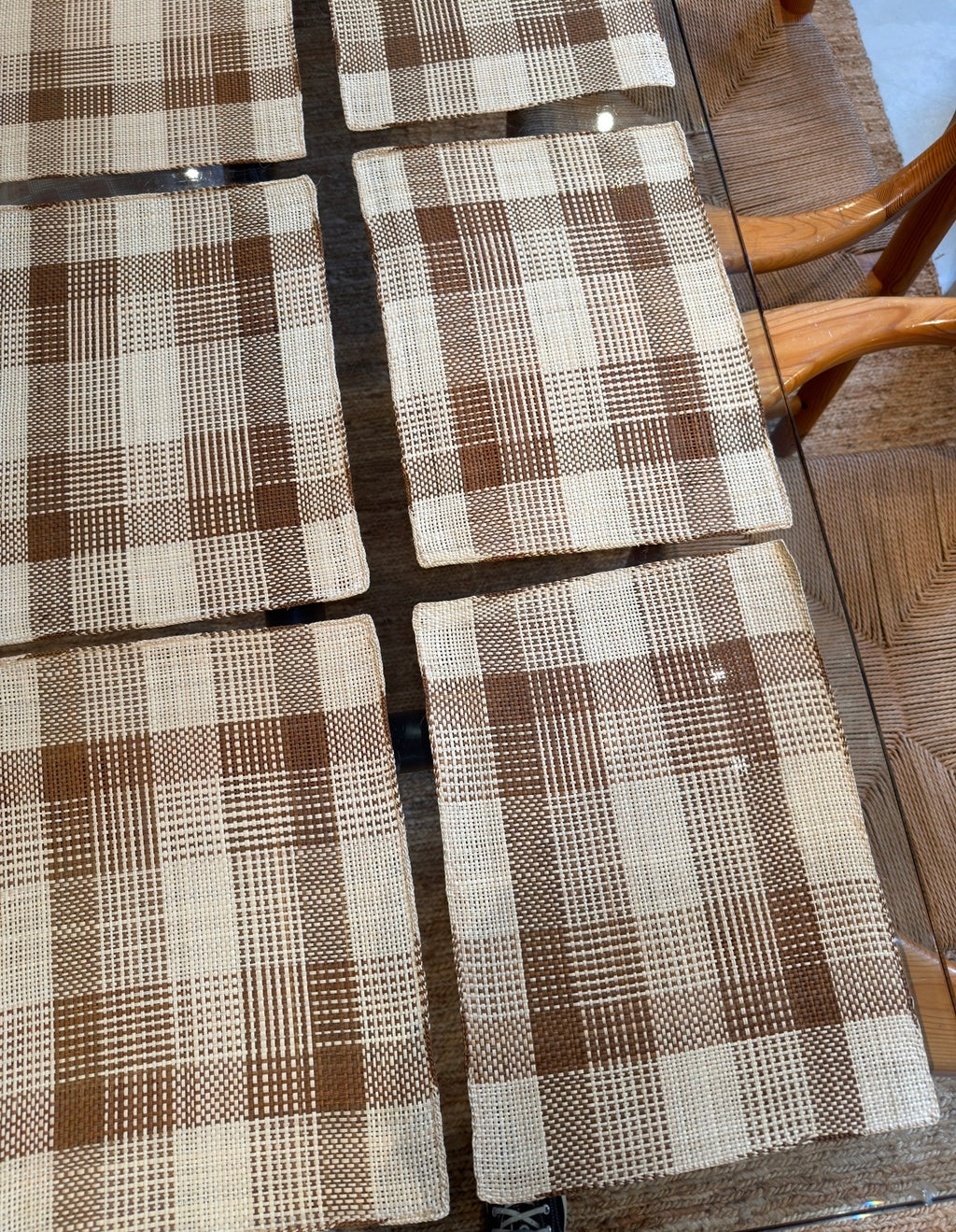 Guanabana Straw placemats set of 6 brown/natural