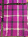 Guanabana Straw placemats set of 6 fuchsia/plum