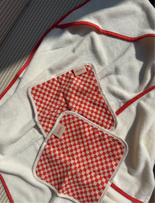 BAINA baby towel set Paloma sun & ecru