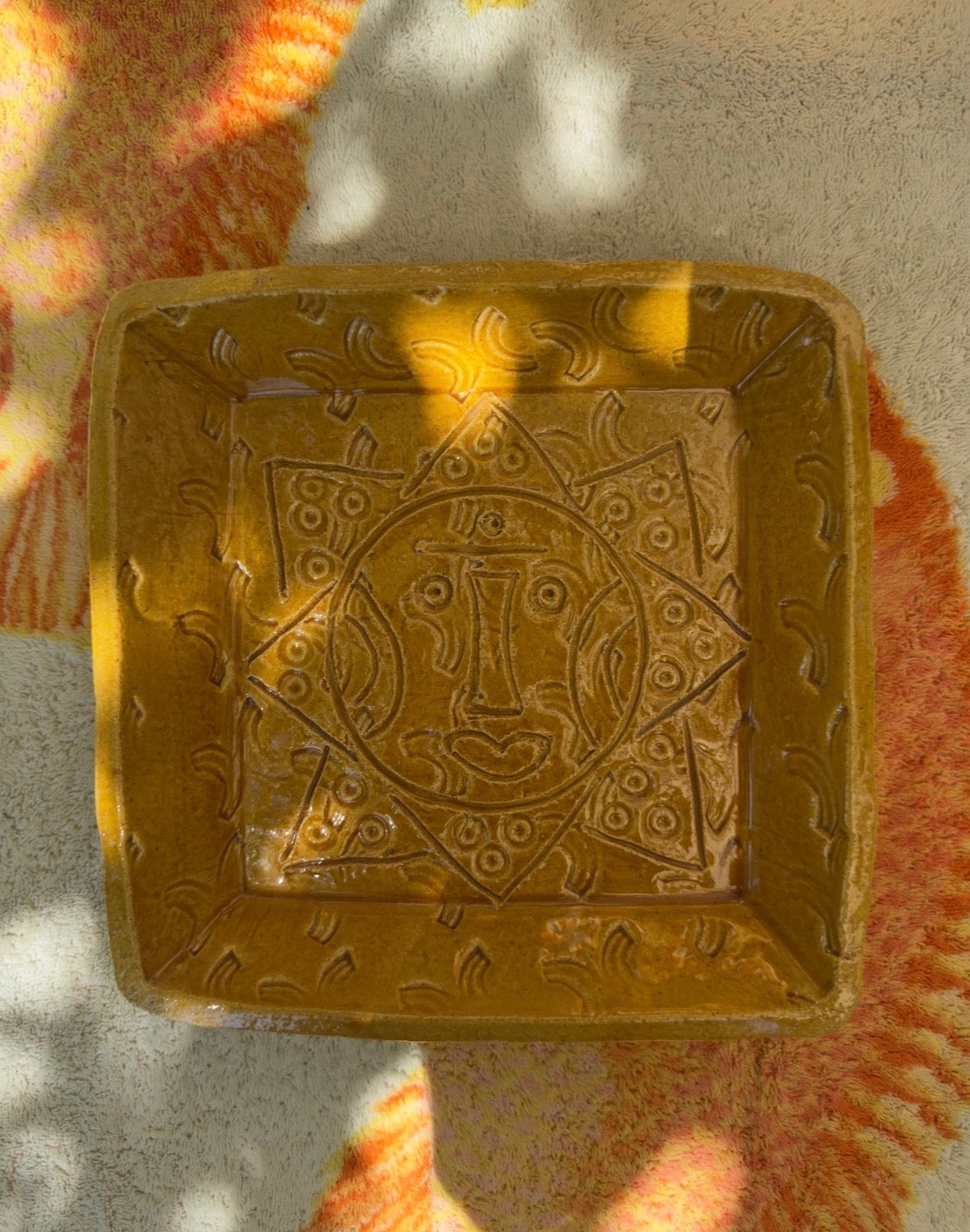Julien Capron Tray Yellow with sun