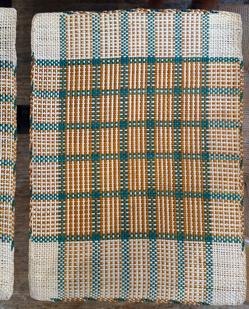 Guanabana Straw placemats set of 6 green/natural