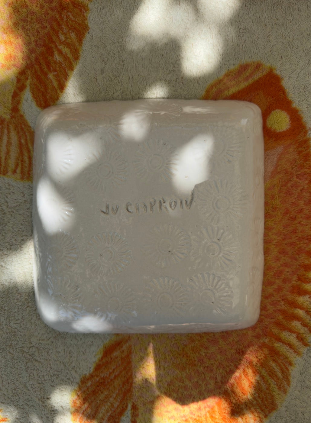 Julien Capron tray white with bird