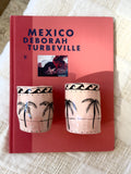 Pastel palms brush pot The English boys x Noëlle pink