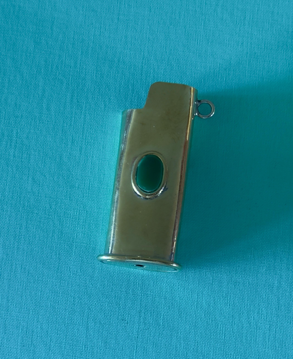 Brass lighter case green Coup De Soleil