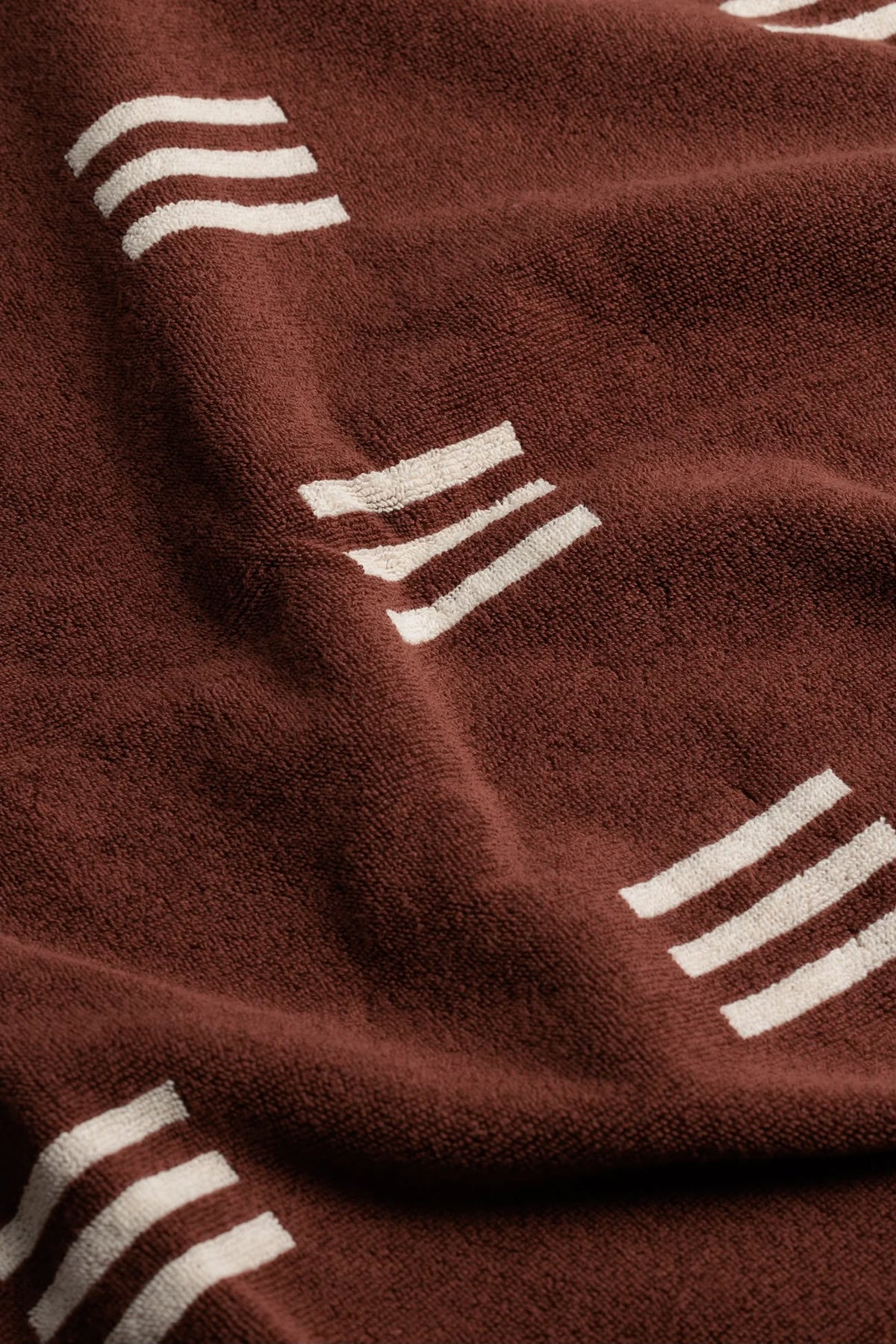 BAINA Claremont Bath Towel - Mudbrick & Crème
