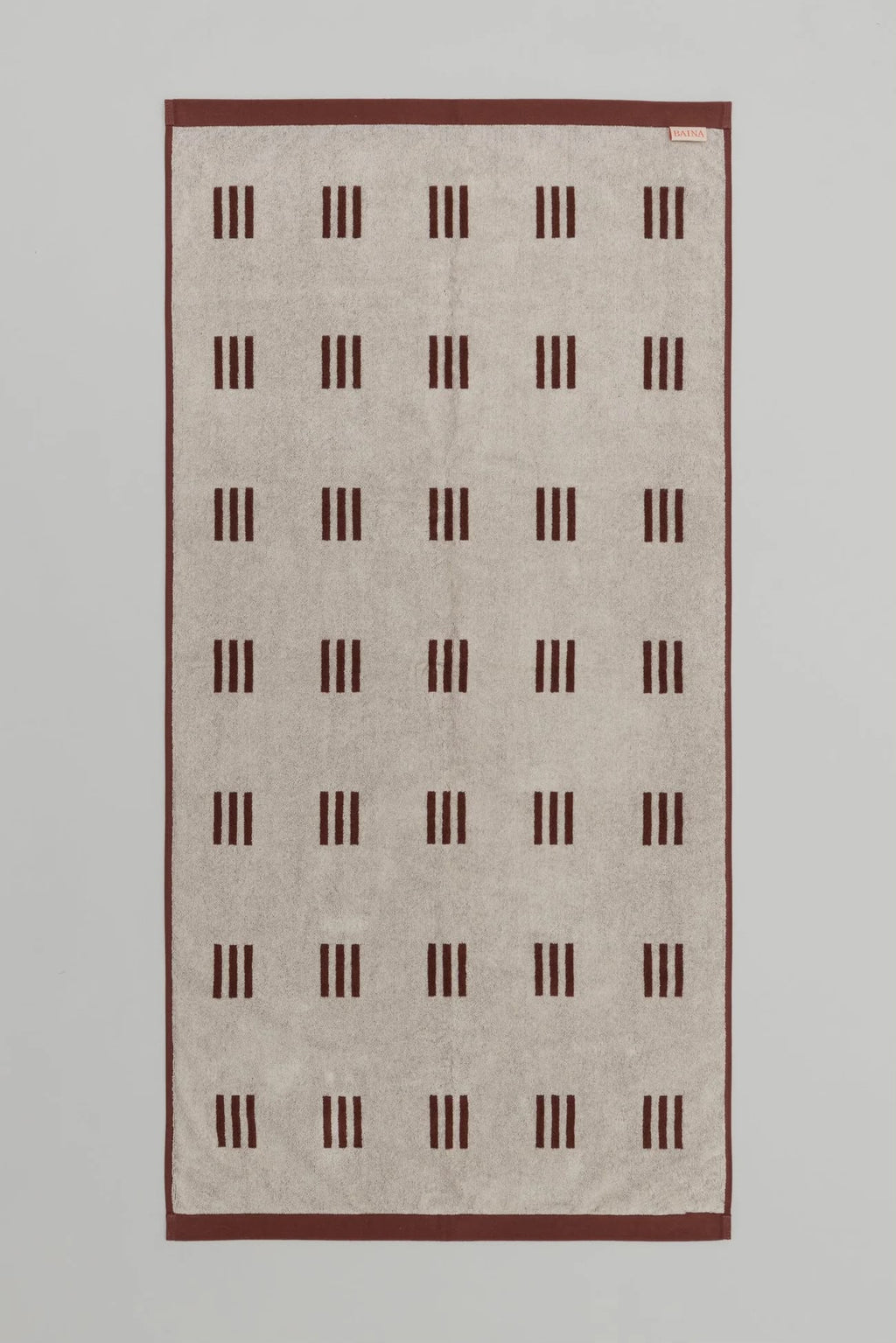 BAINA Claremont Bath Towel - Mudbrick & Crème